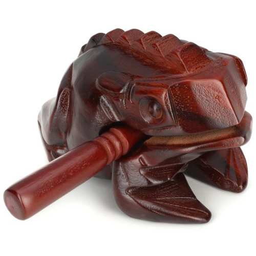 Wooden Frog Guiro - Large - Brown Finish