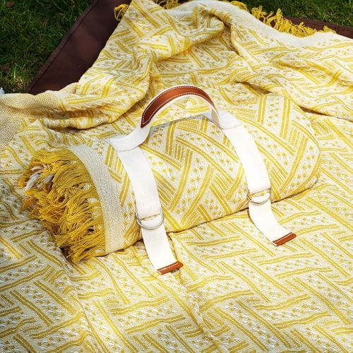 Genovega 2 in 1 Extra Large 80"* 80" Rug Picnic Blankets Waterproof Outdoor Beach Blanket Foldable Camping Mat Supplies Europe Travel Accessories Hawaii Necessities Hiking Items Yellow
