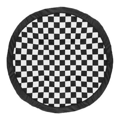 Sweet Jojo Designs Boy, Girl, Unisex/Gender Neutral Baby Tummy Time Playmat Gingham Checkered Plaid Black and White