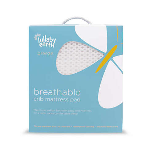 Breeze Breathable Waterproof Crib Mattress Cover in White