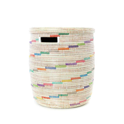 Vanilla Sugar Swirl Flat Lid Hamper