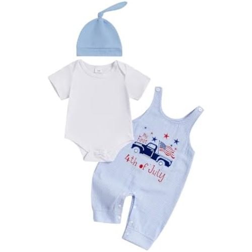 My First Halloween Baby Boy Outfit Newborn Pumpkin Romper + Plaid Overalls+ Hat 3Pcs Infant Boy Fall Clothes