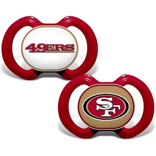 Baby Fanatic Pacifier 2-Pack - NFL San Francisco 49ers - Officially Licensed League Gear