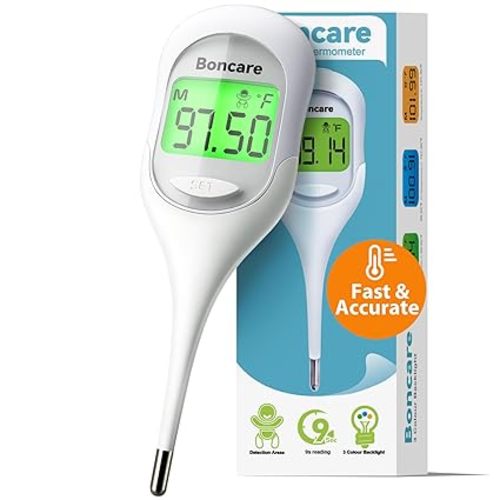Boncare 9 Seconds Basal Body Thermometer for Ovulation (Rice-White)