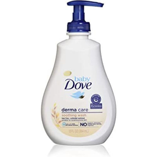 Baby Dove Baby Dove Soothing Wash To Soothe Delicate Baby Skin Eczema Care Washes Away Bacteria, No Artificial Perfume or Color, Paraben Free, Phthalate Free 13 Oz, 13 Ounce (Pack of 4)