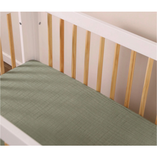MINI Crib Sheet in GOTS Certified Organic Muslin Cotton