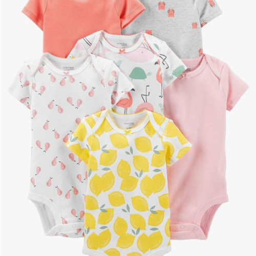 Simple Joys by Carter's Baby-Girls 6-Pack Short-Sleeve Bodysuit