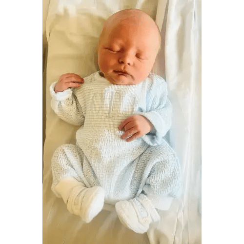 Paty Baby Boys Blue Pajama Sleeper Personalized Coming Home Outfit - Hiccups Children's Boutique