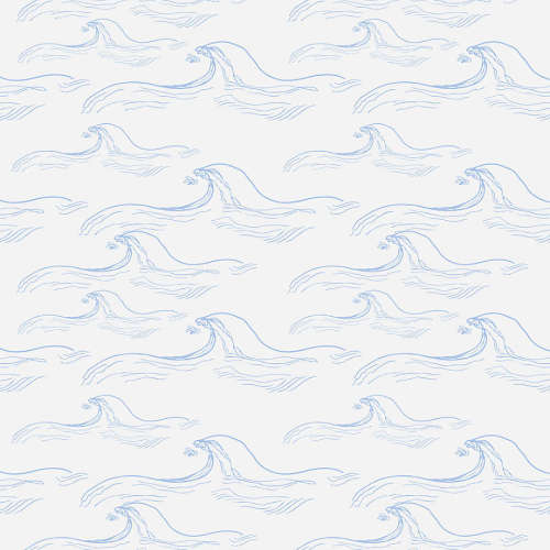 Chasing Paper Blue and White No. 8 Seaside Peel and Stick Wallpaper 2'x'12'