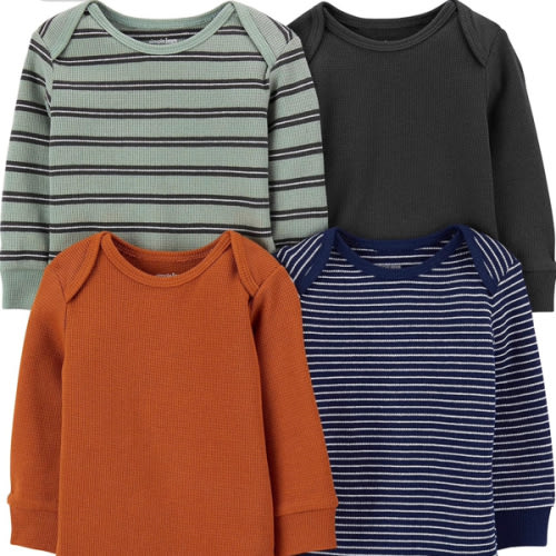 Simple Joys by Carter's Unisex-Baby 4-Pack Long-Sleeve Thermal BodysuitBodysuit