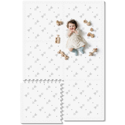 PIGLOG Baby Foam Play Mat-72”x 48” Baby Playmat,6-piece Interlocking Foam Floor Tiles,puzzle Mat For Infants And Toddlers,waterproof,non Toxic Play Mat For Tummy Time Mat(arrow) & Reviews | Wayfair