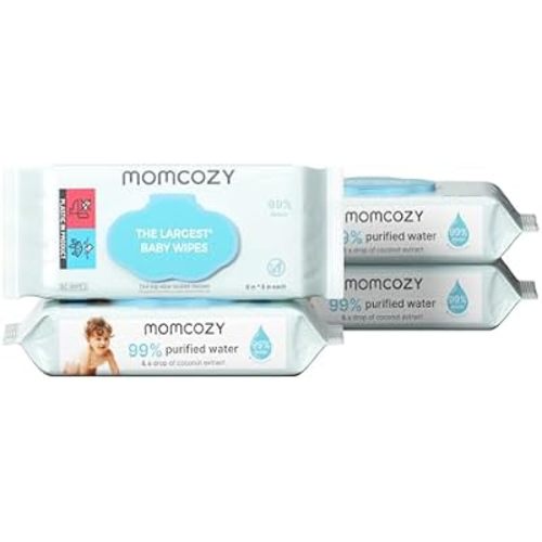 Momcozy Baby Wipes, Unscented & Hypoallergenic, Gentle for Sensitive Skin