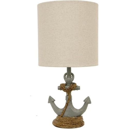 Decor Therapy Saylor Anchor Accent Lamp, Antique Iced Blue