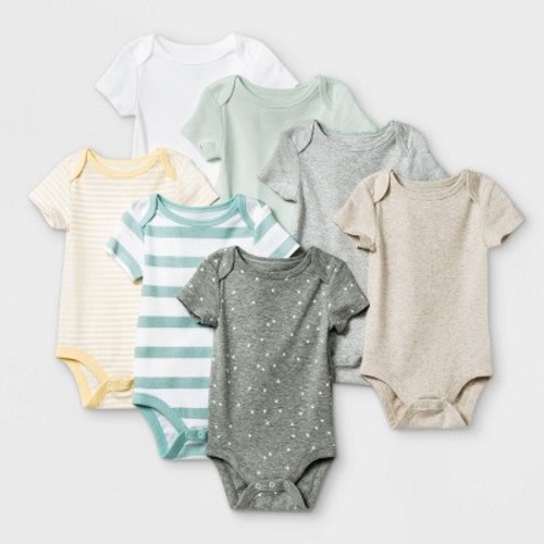 Baby 7pk Basics Bodysuits - newborn