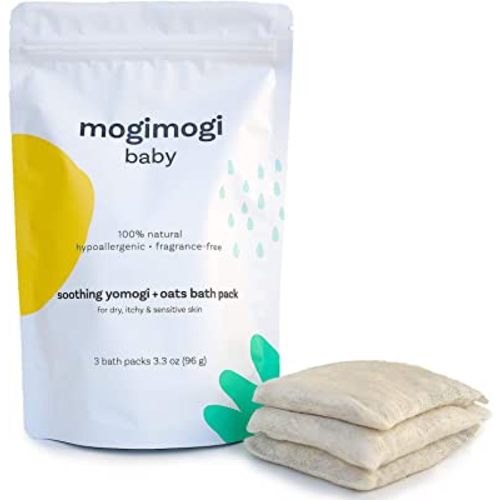 Organic Oatmeal Bath Soak for Baby, Kids & Sensitive Skin – Washes & Soothes Eczema, Diaper Rash, and Dry Itchy Skin – Soap Free, 100% Natural & Fragrance-Free, 3 Packs – Made in USA by mogimogi baby