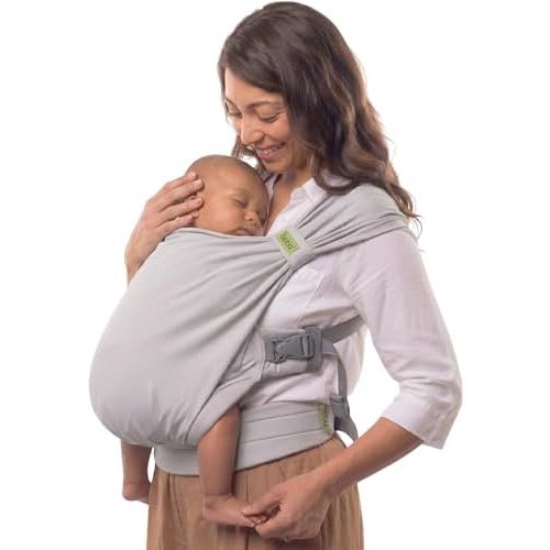 Boba Bliss Pre-Wrapped Baby Wrap Carrier, Newborn Sling, Gray