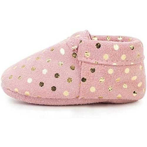 BirdRock Baby Fringeless Moccasins - Genuine Leather Boys and Girls Shoes for Newborns, Infants, Babies, Toddlers