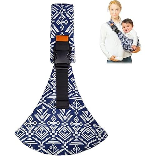 Baby Sling Carrier,Toddler Carrier, 2024 New Baby Carrier Newborn to Toddler,Portable Lightweight Non-Slip Hip Seat Carrier 10-30lbs(Blue Sailboat)