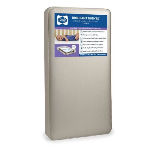 Sealy Brilliant Nights 2-Stage Dual Firmness Crib and Toddler Mattress