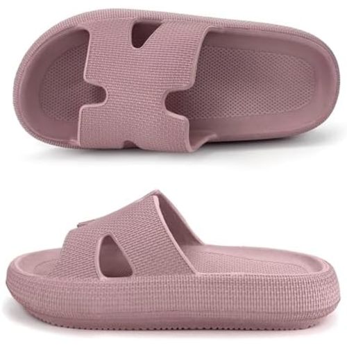 Cloud Slides for Women and Men Cushion Recovery Pillow Sandals, Memory Foam House Shower Slippers for Woman, Non-Slip Comfort Quick Drying