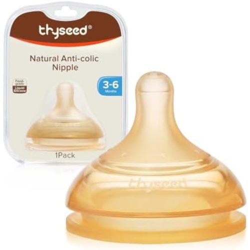 Thyseed Anti-Colic Series Nipple, Medium Fast Flow,3+ Months, 1-Pack