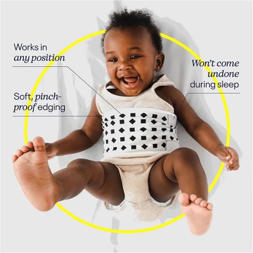 Nanit Breathing Wear Band - 100% Cotton, Works with Nanit Pro Baby Monitor to Track Breathing Motion Sensor-Free, Fits Newborns and Infants
