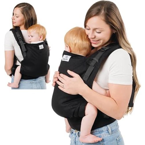 Bunii Portabebés ergonómico - Portabebés suave estructurado para bebés y niños pequeños (negro)