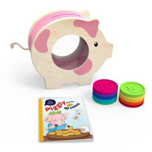 Battat Education Save & Count Piggy Bank: Baby and Toddler Learning Toy with 12 Pieces