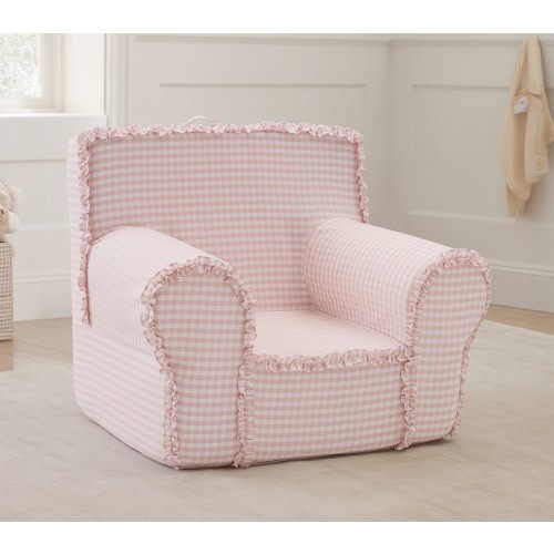 Kids Anywhere Chair, Sepia Rose Ruffle Gingham