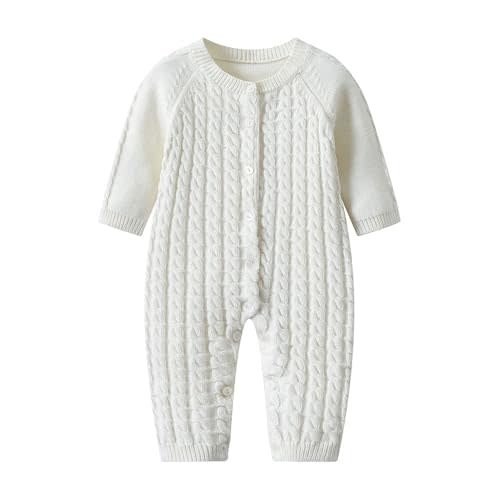 Baby Toddler Chinese Winter Long Sleeve Knit Sweater Jumpsuit One-Piece Outfit