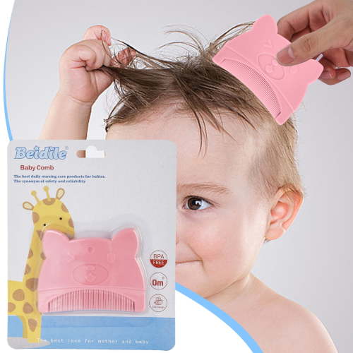 BAOPAI Mini Hair Comb With Curved Design And Soft Bristles For Gentle Scalp Care Removing Dry Flakes Easy To Carry At Home Versatile Styling Tool