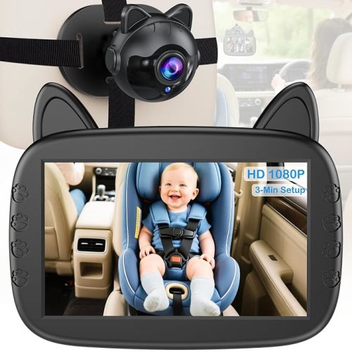 HD 1080P Baby Car Camera: Clear Night Vision for Road Trips & Solo Driving