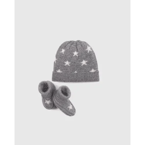 Washable Cashmere Beanie & Bootie Set - Baby