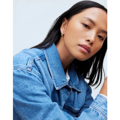 Demi-Fine Puffy Hoop Earrings | Madewell