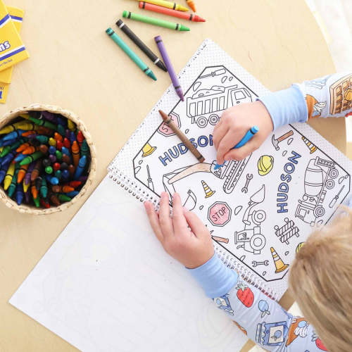 Personalized Coloring Book | Construction Zone