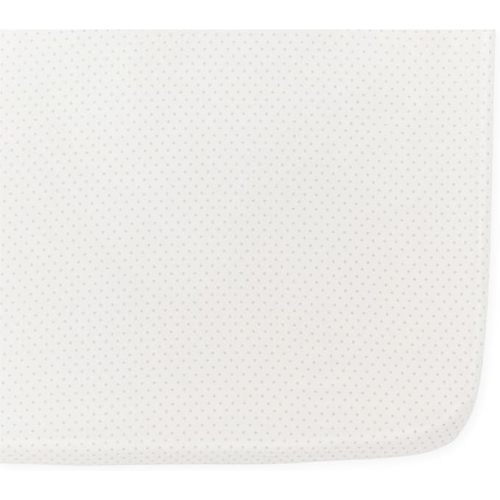 Pehr Crib Sheet, Pin Dot Pebble | Breathable Brushed Organic Cotton for Soft Sleep | Snug Fit | Reusable Fabric Bag Packaging | Standard Crib Mattresses up to 52”L x 28”W x 8”H