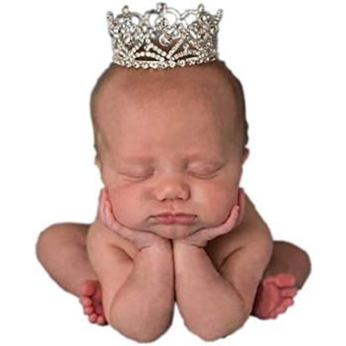 Infant Baby Girl Boy Crown Photo Shoots Headband for Newborn Crystal Princess Party Headwear Photography Props