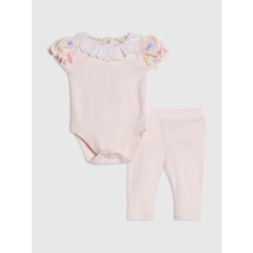 Buy River Island Pink Frill Rosette Bodysuit & Leggings Set from Next USA
