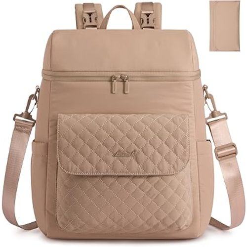 LOVEVOOK Diaper Bag Backpack, 3 in 1 Baby Bag with Changing Pad & Detachable Straps, Large Diaper Backpack for Mom Dad with Stroller Buckles