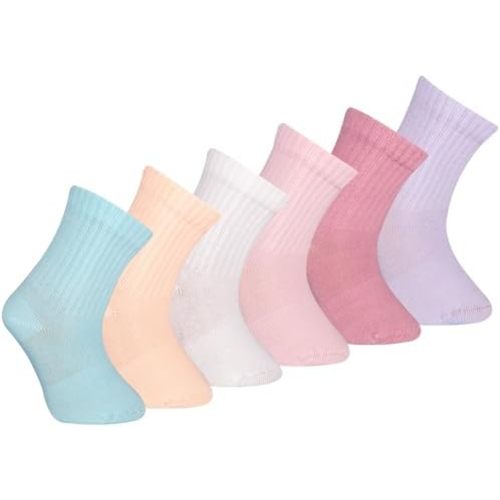 Bella Baby & Toddler Seamless-Toe Turkish Cotton Crew Socks (6-Pack)