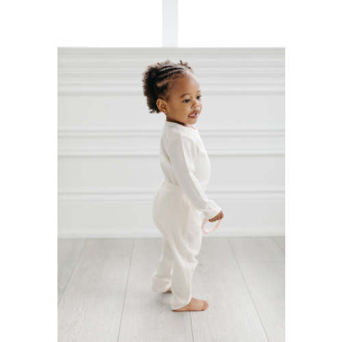 Waffle TENCEL™ Long Sleeve Bodysuit - Coconut Milk