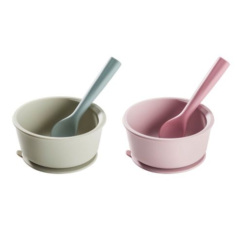 Tommee Tippee Easistick Silicone Suction Bowl And Spoon Assorted Colours