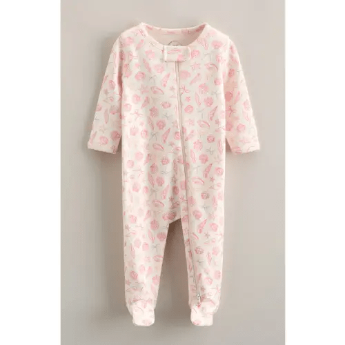Print Cotton Footie, Newborn