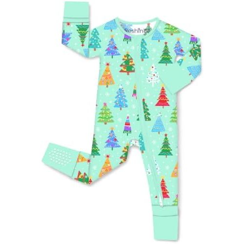 babee Reshinee Bamboo Viscose Baby Footie Pajama, Zipper Sleeper Boys Girls