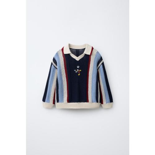 MICKEY MOUSE © DISNEY KNIT POLO SHIRT - Blue / Navy | ZARA United States