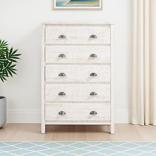 Laurel Foundry Modern Farmhouse® Altamirano 5 Drawer 33" W Solid Wood Chest & Reviews | Wayfair
