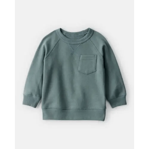 Baby Boy DayDream Fleece Long-Sleeve Sweatshirt - Green - Carter's | Carter's