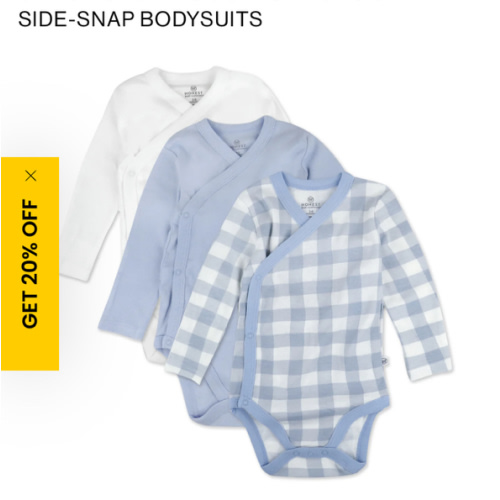 3-Pack Organic Cotton Long Sleeve Side-Snap Bodysuits | Honest Baby Clothing