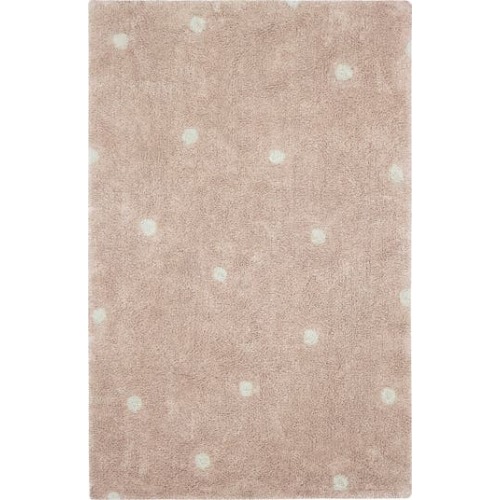 Mini Polka Dot Washable Cotton Blend Rug