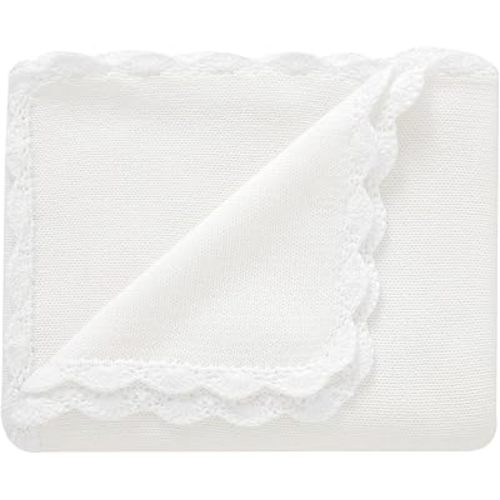 mimixiong Cotton Baby Blanket Newborn Breathable Knit Handmade Blanket